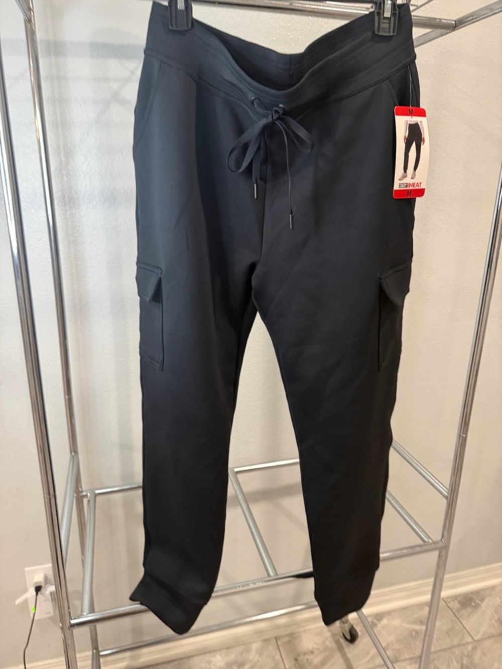 32 Degrees Black Cargo Jogger Pants